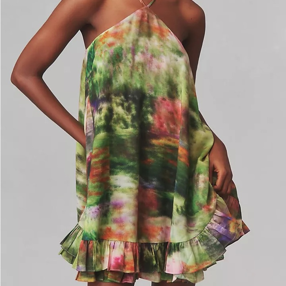 Hope for Flowers by Tracy Reese Halter Frilled Mini Dress - Picture 4 of 6